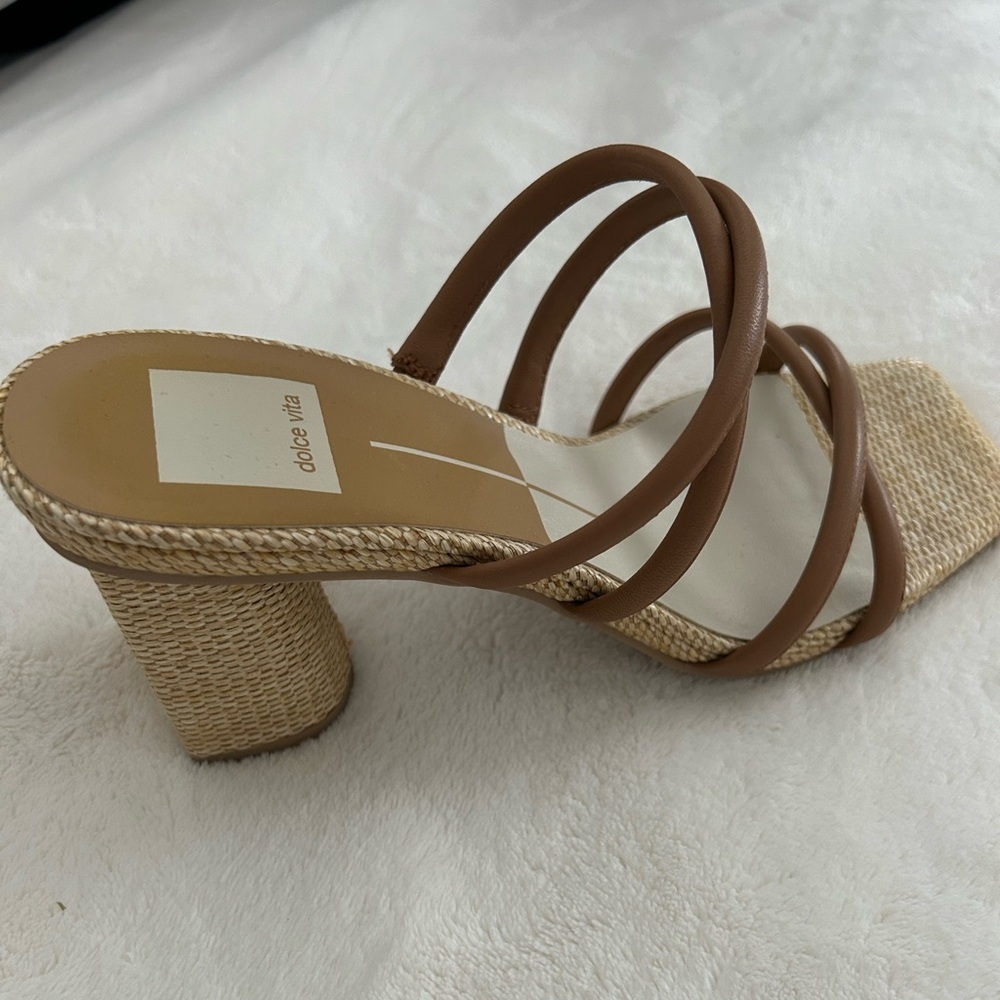 Dolce Vita strappy heel. Leather with cork heel and insole.  Like new worn once
